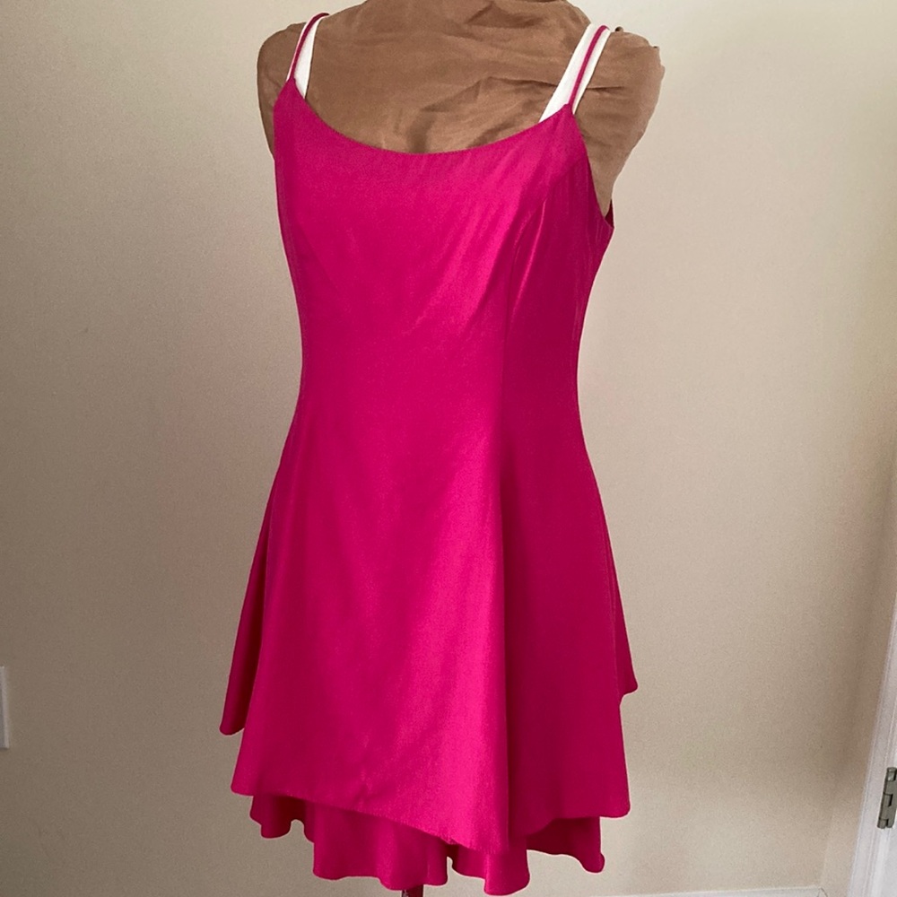 Vibrant Pink Spaghetti Strap Mini Sundress